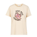 T-Shirt with Cowgirl Boots Print – Off White