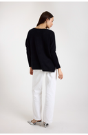 Charlotte V Neck Cashmere Knit - Black