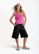 Knit Pointelle Vest – Bon Bon Pink