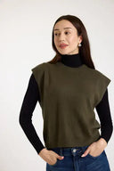 Tabby Cashmere Tank - Olive