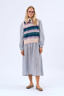 Chicago Vest – Lavender Stripe