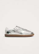 TB.490 Rife Shimmer Leather Sneakers - Silver Cream