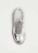 TB.490 Rife Shimmer Leather Sneakers - Silver Cream