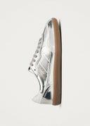 TB.490 Rife Shimmer Leather Sneakers - Silver Cream