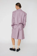 Stella Nova Striped Oversized Blazer - Light Purple