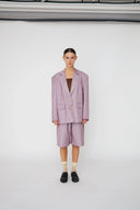 Stella Nova Striped Oversized Blazer - Light Purple