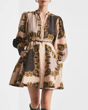 Jacquard Mini Dress - Vintage Paisley