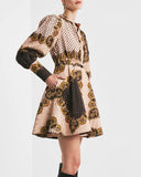 Jacquard Mini Dress - Vintage Paisley