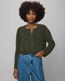 Andrea Chenille Cardigan - Green Spruce