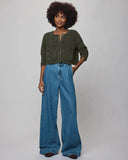 Andrea Chenille Cardigan - Green Spruce