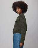 Andrea Chenille Cardigan - Green Spruce