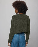 Andrea Chenille Cardigan - Green Spruce