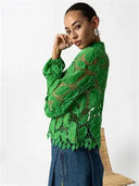 Lace Shirt - Lush Green
