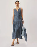 Splendid Iris Paisley Maxi Dress - Indigo
