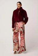 Dawn Faux Fur Jacket - Bordeaux