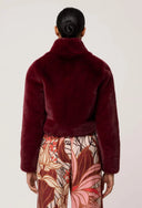 Dawn Faux Fur Jacket - Bordeaux