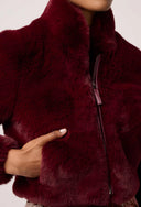 Dawn Faux Fur Jacket - Bordeaux
