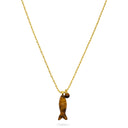 Happy Fish Pendant Necklace - Tiger's Eye