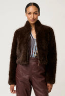 Dawn Faux Fur Jacket - Walnut