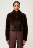Dawn Faux Fur Jacket - Walnut