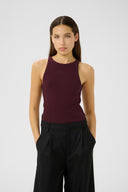 Drew Rhinestone Logo Tank - Aronia