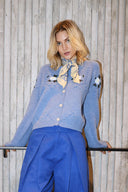 Gracelynn Cardigan - Blue Melange