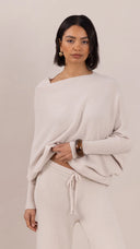 Natalie Asymmetric Sweater - Ivory