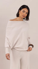 Natalie Asymmetric Sweater - Ivory