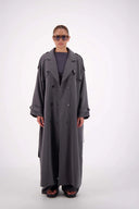 Serena Trench Coat - Steel Grey