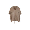 Coster Copenhagen Blouse With Zipper And Bow - Moon Rock