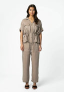Coster Copenhagen Blouse With Zipper And Bow - Moon Rock