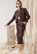 Hypnotic Leather Skirt - Oxblood