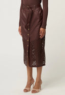 Hypnotic Leather Skirt - Oxblood