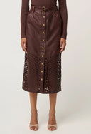 Hypnotic Leather Skirt - Oxblood