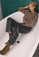 Joan Leather Pant - Black