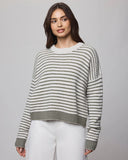 Lucy Stripe Sweater - Green Spruce/Pale Oak