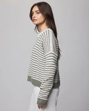Lucy Stripe Sweater - Green Spruce/Pale Oak