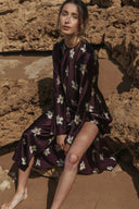 Monument Dress - Merlot Lillies