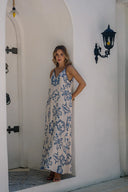 Nassaya Nautical Slip Dress - Nautical Blue