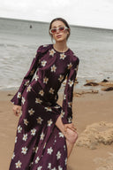 Monument Dress - Merlot Lillies