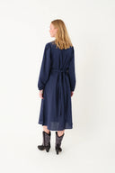 Paris Midi Dress - Blue Stripe