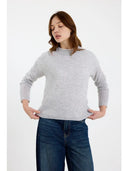 Pearl Crew Cashmere Knit - Super Grey