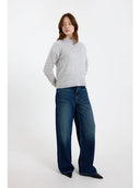 Pearl Crew Cashmere Knit - Super Grey