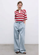 TNS Acacia Polo - Tulip Red Stripe
