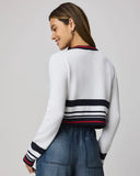 Sailor Stripe Cardigan - White