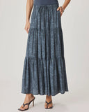 Splendid Iris Paisley Skirt - Indigo