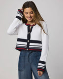 Sailor Stripe Cardigan - White