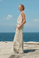Tank Linen Singlet - Natural