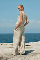 Tank Linen Singlet - Natural