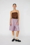 Stella Nova Striped Suiting Shorts - Light Purple